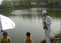 《釣友原創釣魚視頻》美女海竿釣大草魚