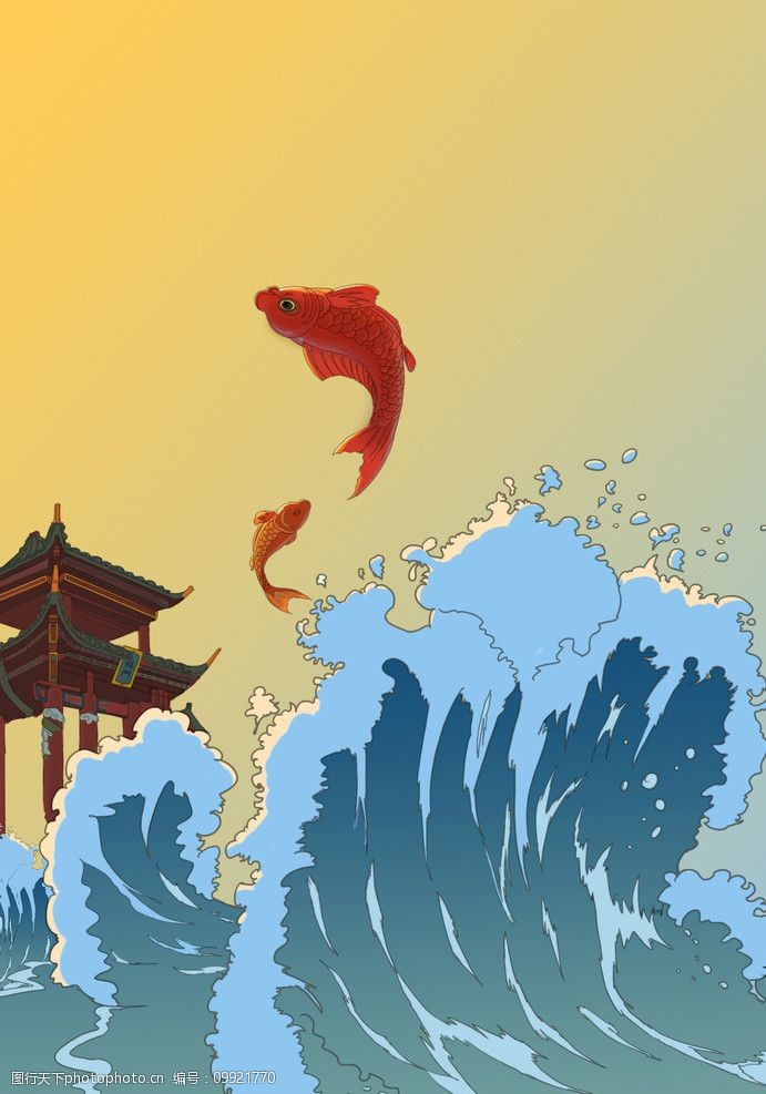 鯉躍龍門典故_鯉魚躍龍門的故事寓意是什么?_躍龍門的鯉魚