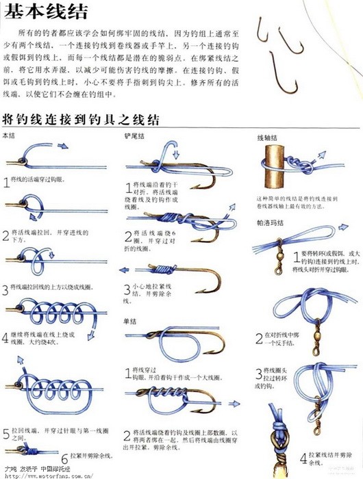 魚竿線頭綁法_魚竿線綁法視頻_怎樣綁魚竿線