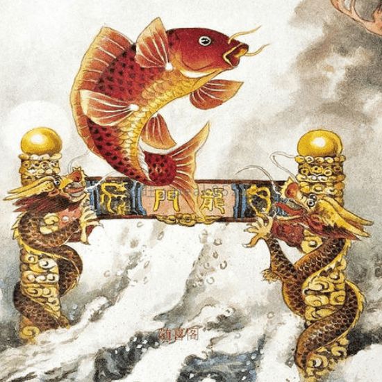 鯉魚躍龍門_躍龍門鯉魚圖片_躍龍門鯉魚躍龍門