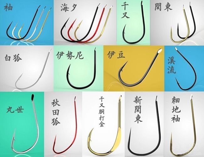 魚鉤圖片種類大全_各類型魚鉤_魚鉤的種類