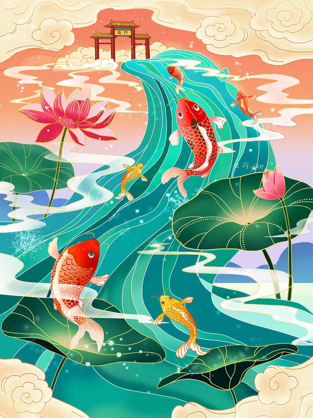 鯉魚躍龍門比喻_鯉魚躍龍門的躍_鯉躍龍門比喻什么