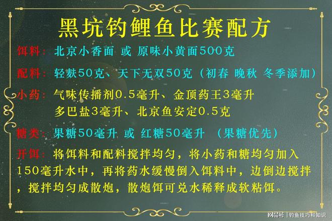 黑坑垂釣鯉魚秘訣：誘餌挑選與餌料搭配技巧大揭秘