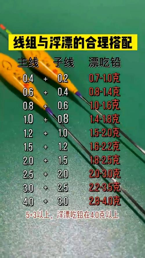 魚漂與吃鉛的搭配新手不太懂