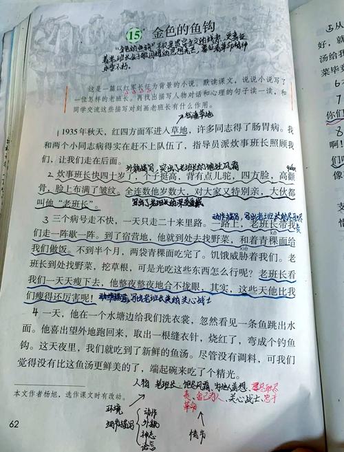 金色的魚鉤主要內容20字_金色的魚鉤 楊旭 學習目標 長征精神