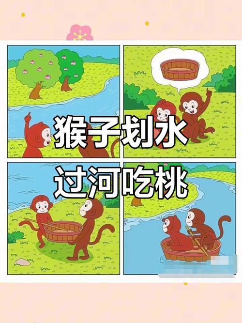 猴子釣魚的故事是什么意思_猴子釣魚 動畫片_小猴子釣魚動畫
