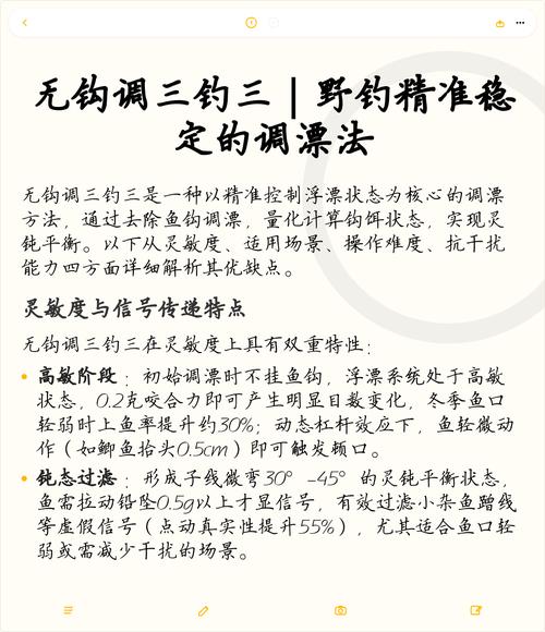 求無鉤調漂法詳細介紹_調漂技巧_調漂注意事項