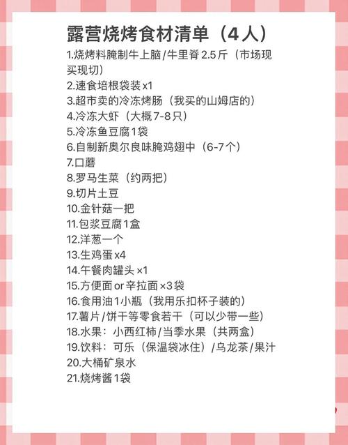 露營必備清單_帳篷睡袋防潮墊_露營食品裝備清單?