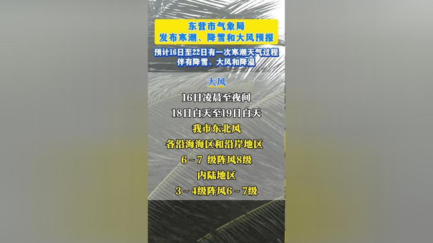 東營市大風降溫預警_東營一周天氣預報_東營寒潮降雪天氣預報