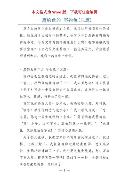 釣魚作文400字 耐心 釣魚技巧_釣魚文章