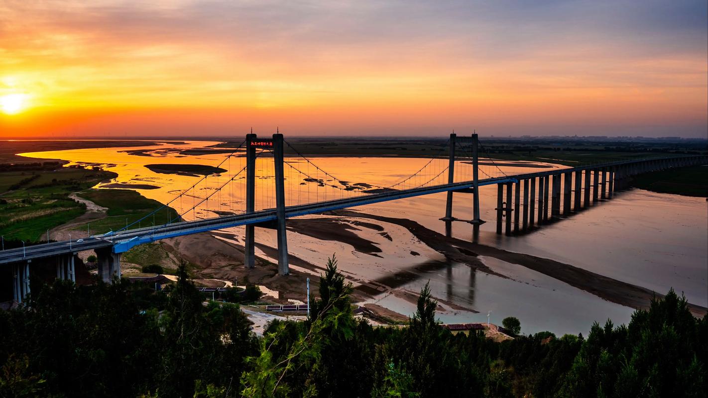桃花峪黃河大橋_昨天去桃花峪黃河大橋玩了一會好美_河南黃河大橋