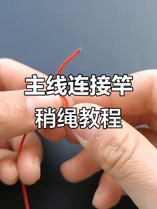 手竿魚線連接竿梢活扣綁法_魚線和魚竿的綁法圖_手竿魚線連接方法圖解