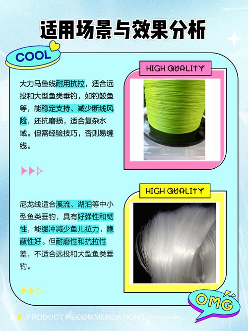 尼龍線與大力馬線對比_PE線選擇技巧_大力馬與尼龍線對照表