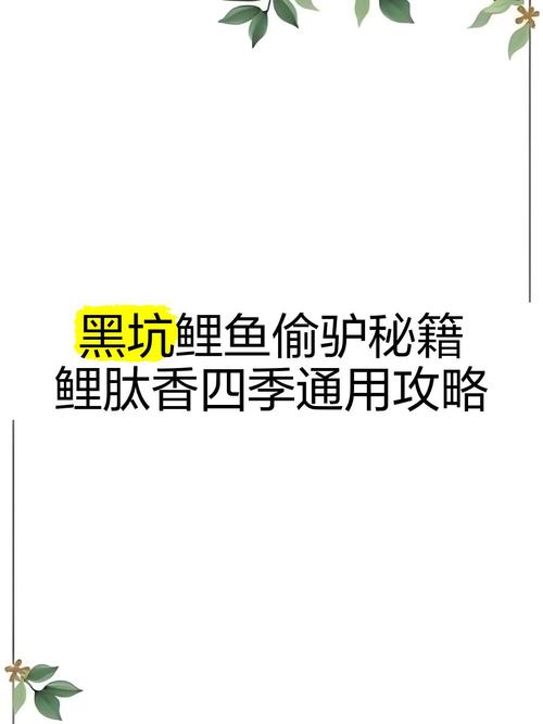 黑坑釣魚小藥_果酸糧食味奶味使用技巧_新手黑坑釣魚小藥選擇