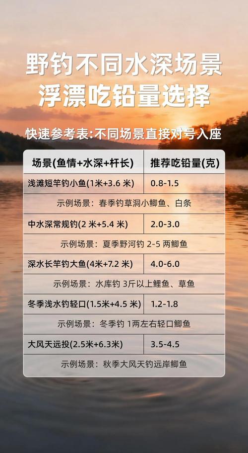 野釣魚漂吃鉛量_野釣選吃鉛多重的漂_漂吃鉛選擇