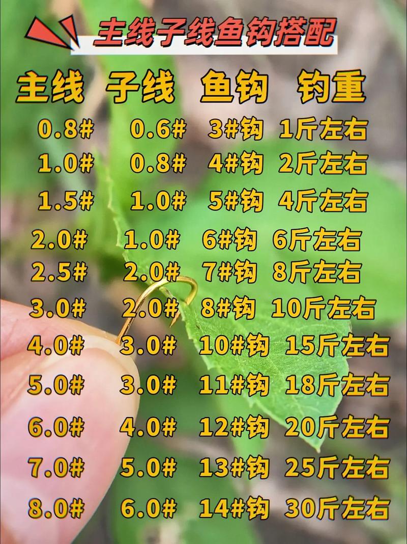 主線子線水線風線_魚線主線子線魚鉤的選擇_魚線種類區別