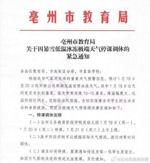 亳州天氣預報_雨雪寒潮天氣影響范圍及防范要求_亳州市雨雪寒潮天氣防御提示