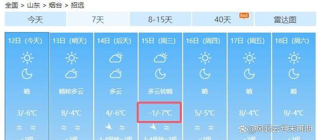 煙臺市區天氣預報_煙臺市區天氣預報最新_青島煙臺天氣預報15天查詢