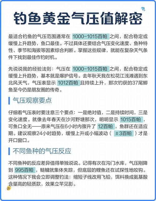 釣魚天氣預報氣壓_氣壓變化對釣魚的影響_釣魚氣壓影響