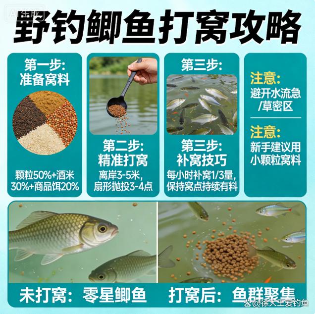 精準選窩釣鯽魚_釣鯽魚打窩技巧_垂釣技巧視頻