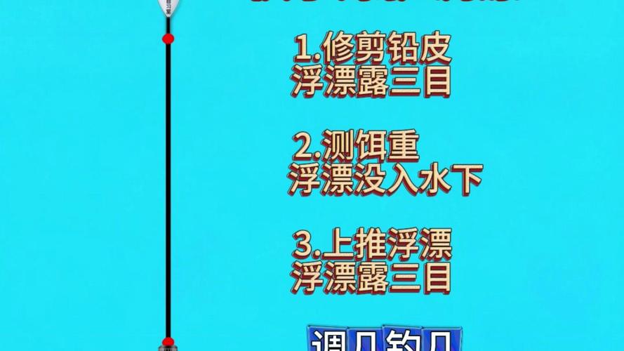 掛鉤法調漂技巧_冬季調水平釣兩目_調一目釣二目圖解法